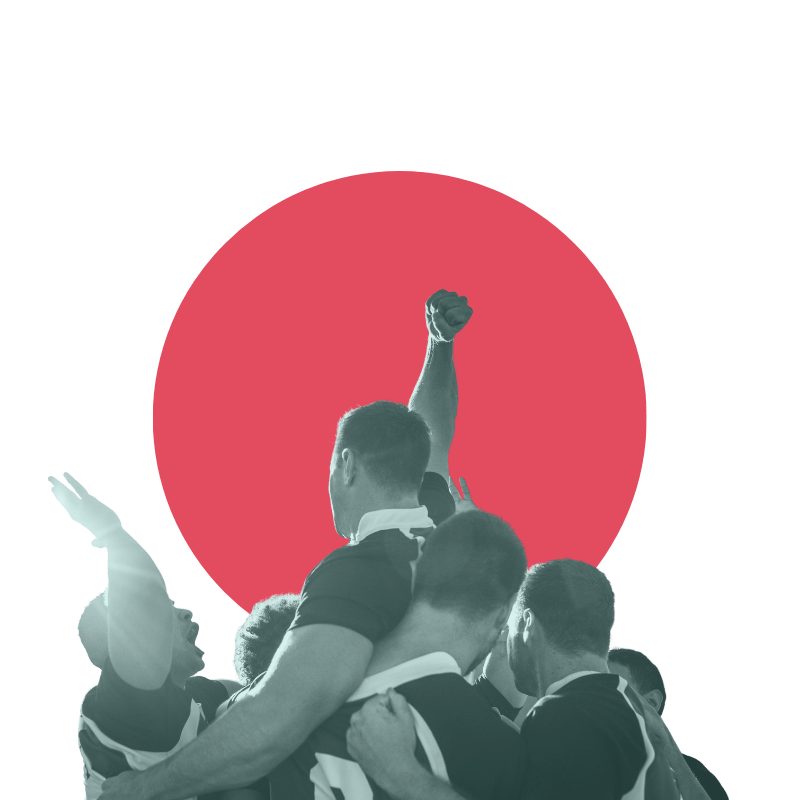 joueur rugby célébration