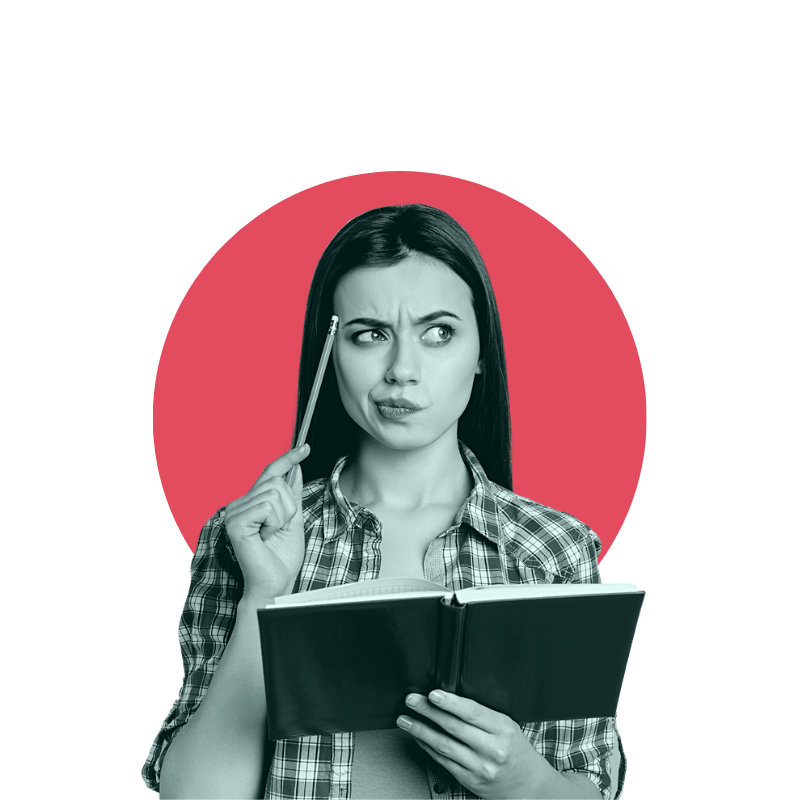 femme reflexion cahier