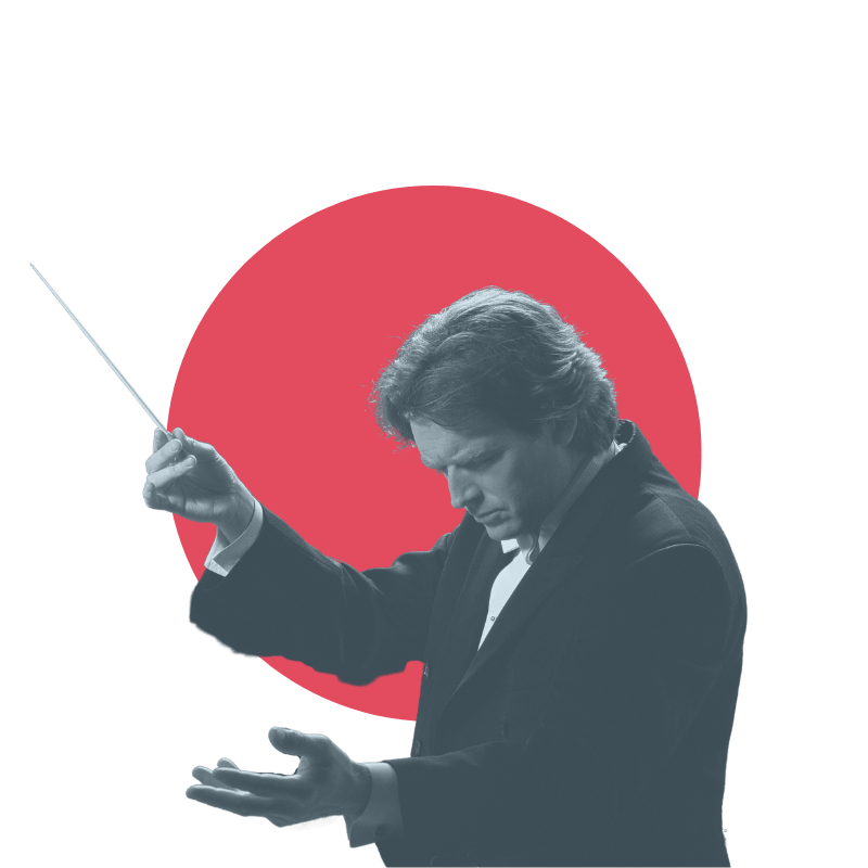 chef d'orchestre homme manager