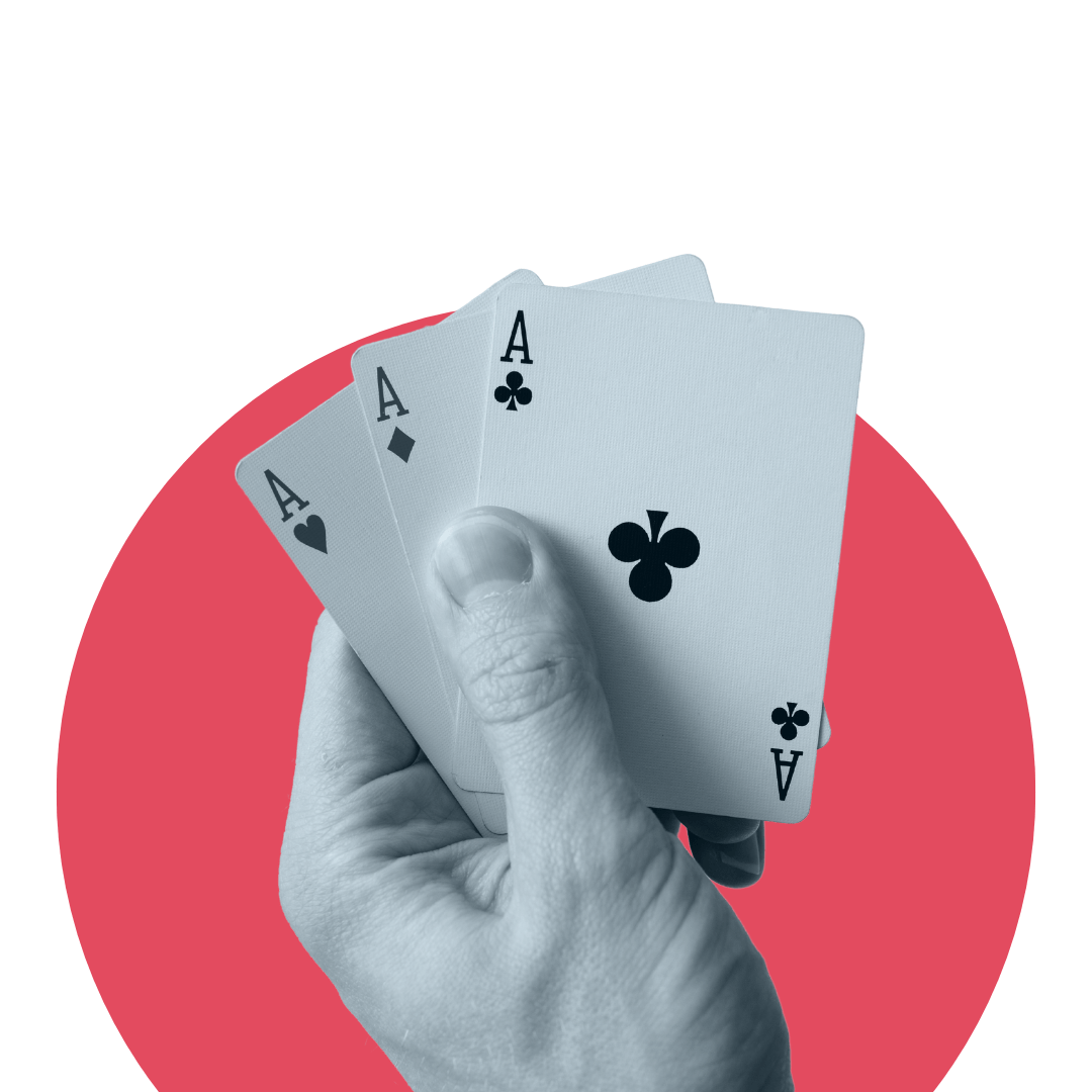 3 as dans une main pour recommandation active gagnante