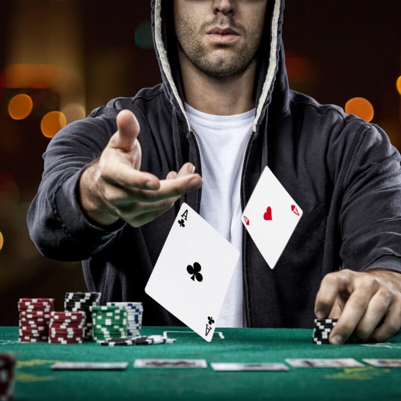 Joueur de poker-photo fond recommandation active